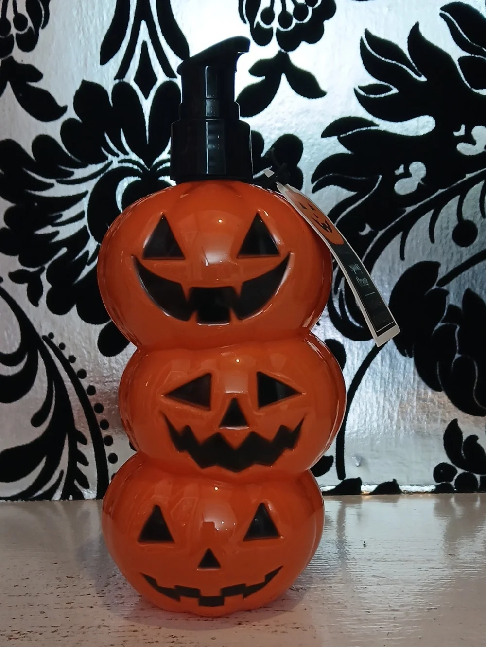 Orange Halloween Pumpkin Stack Foaming Soap Dispenser